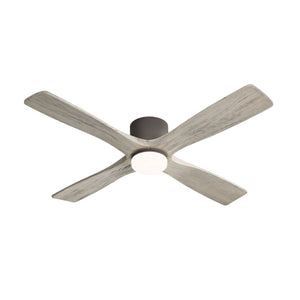 Serenity Air| 54" Flush Mount Wood Blades Ceiling Fan with Light