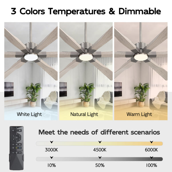 Aurevo | 68’’ ABS Blades Ceiling Fan with Light