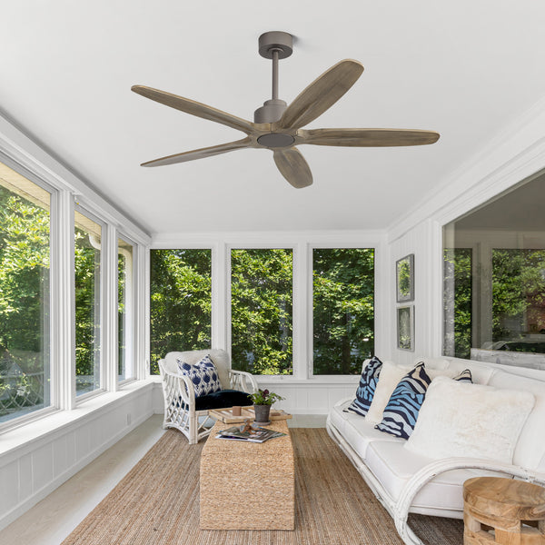 AirVora| 54" Wood Blades Ceiling Fan