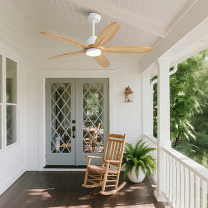 AirVora| 54" Wood Blades Ceiling Fan with Light