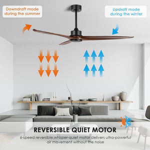 Trioflow | 60" Wood Ceiling Fan