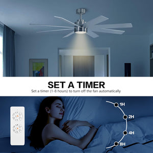 AeroFlow | 72" Wood Blades Ceiling Fan with Light