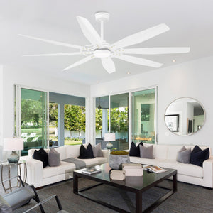 Tectra | 72’’ Aluminum Blades Ceiling Fan with Light