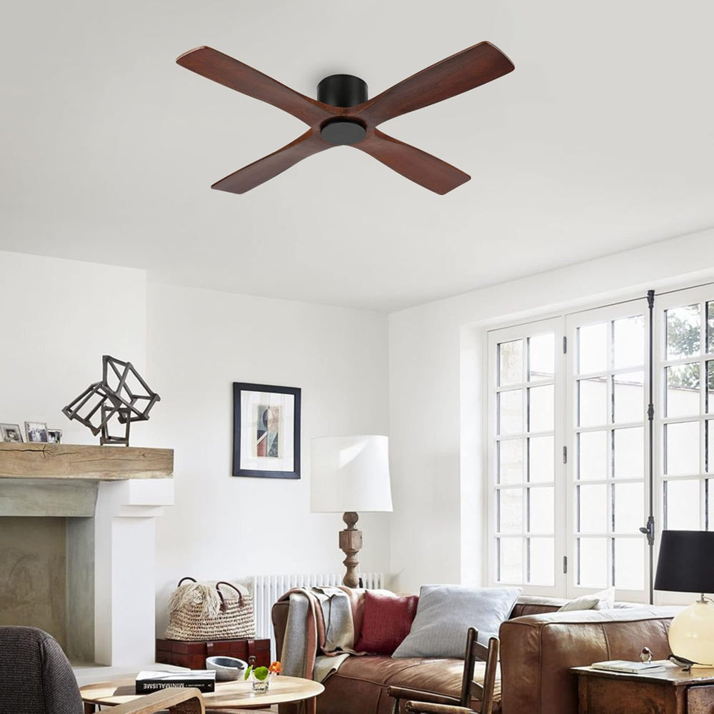 Serenity Air| 54" Flush Mount Wood Blades Ceiling Fan