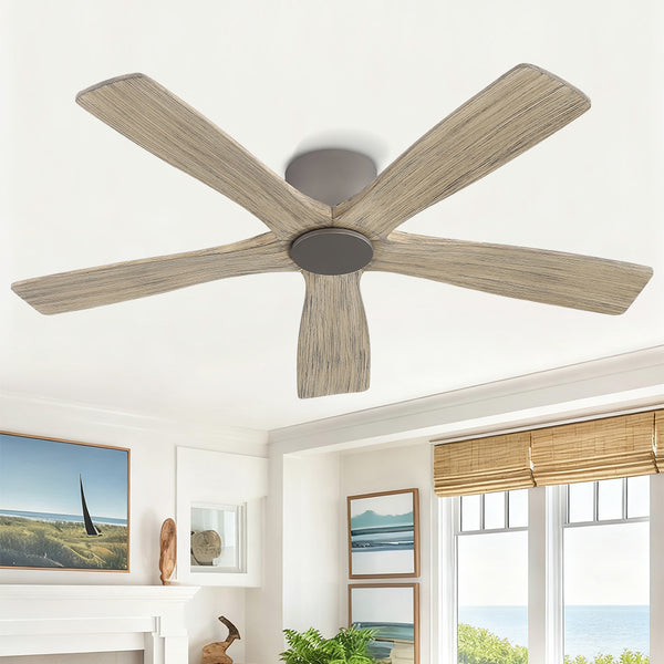 Serenity Air | 48" Flush Mount Wood 5 Blades Ceiling Fan