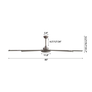 SkySpan | 80" Aluminum Blades Ceiling Fan