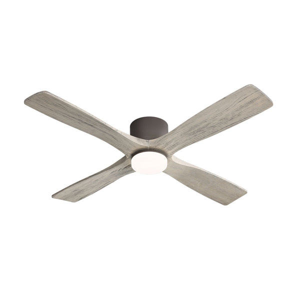 Serenity Air| 54" Flush Mount Wood Blades Ceiling Fan with Light