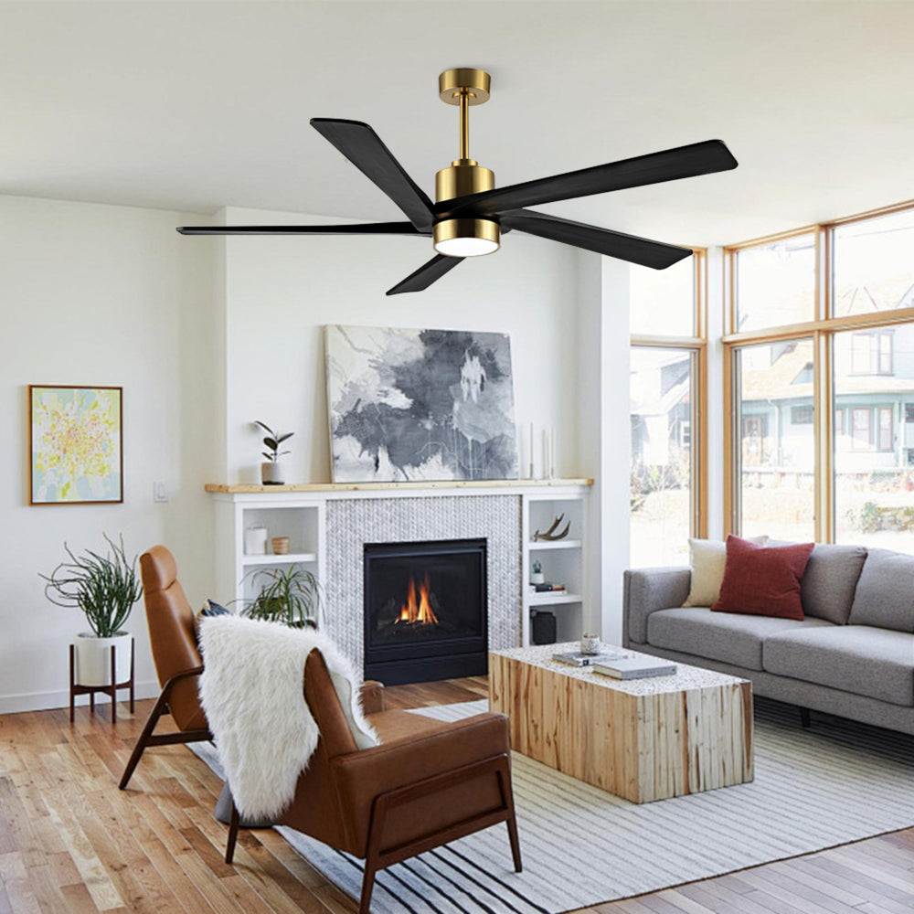 Zephyr Breeze | 54" Wood Blades Ceiling Fan with Light