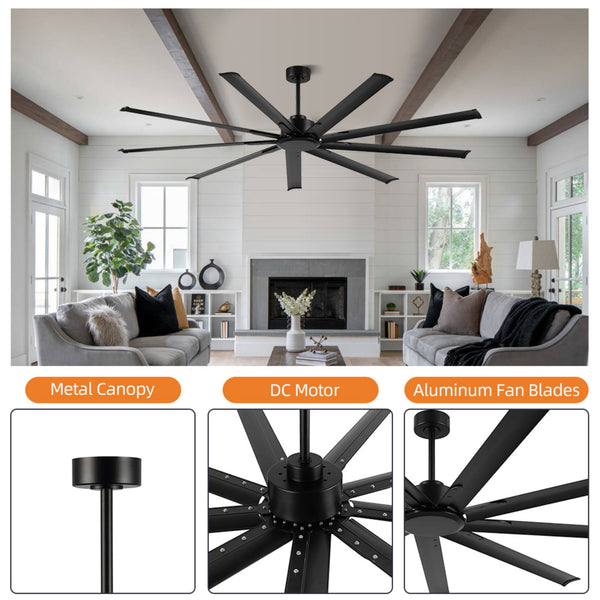 TurboFlow | 96" Aluminum Blades Ceiling Fan