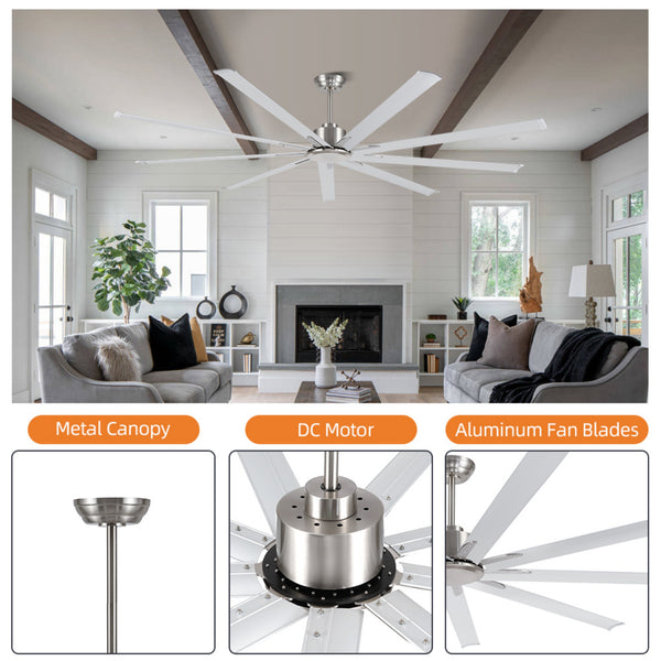 TurboFlow | 84" Aluminum Blades Ceiling Fan
