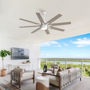 Climora | 64’’ Wood Blades Ceiling Fan with light
