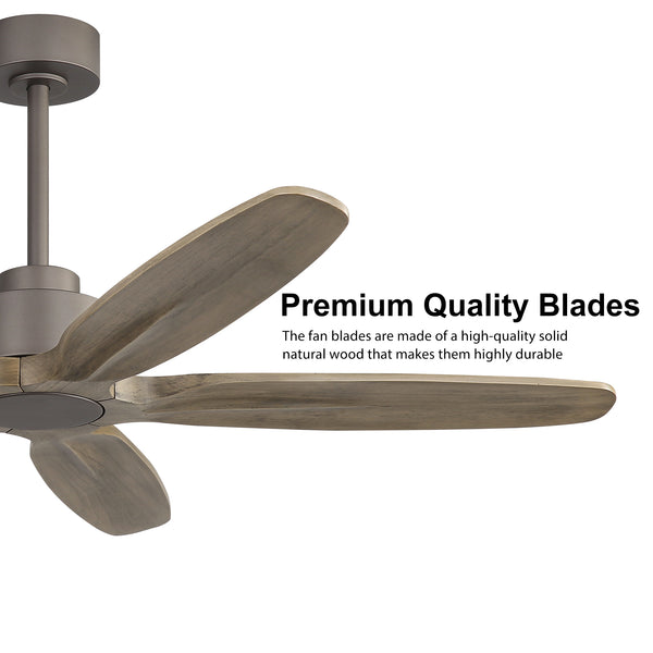AirVora| 54" Wood Blades Ceiling Fan