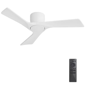 SkyLume | 42" Flush Mount Wood 3 Blades Ceiling Fan