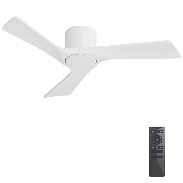 SkyLume | 42" Flush Mount Wood 3 Blades Ceiling Fan