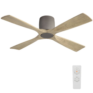 Whisora | 54" Flush Mount Wood 4 Blades Ceiling Fan