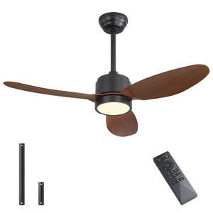 Flowara | 42" 3 Blades Waterproof Ceiling Fan with Light