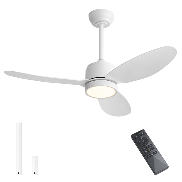 Flowara | 42" 3 Blades Waterproof Ceiling Fan with Light