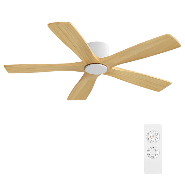 Serenity Air | 48" Flush Mount Wood 5 Blades Ceiling Fan