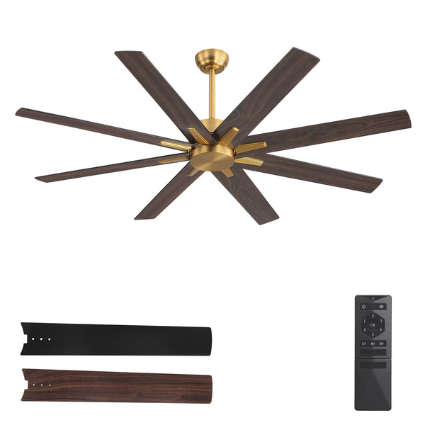 Climora | 64’’ Wood Blades Ceiling Fan