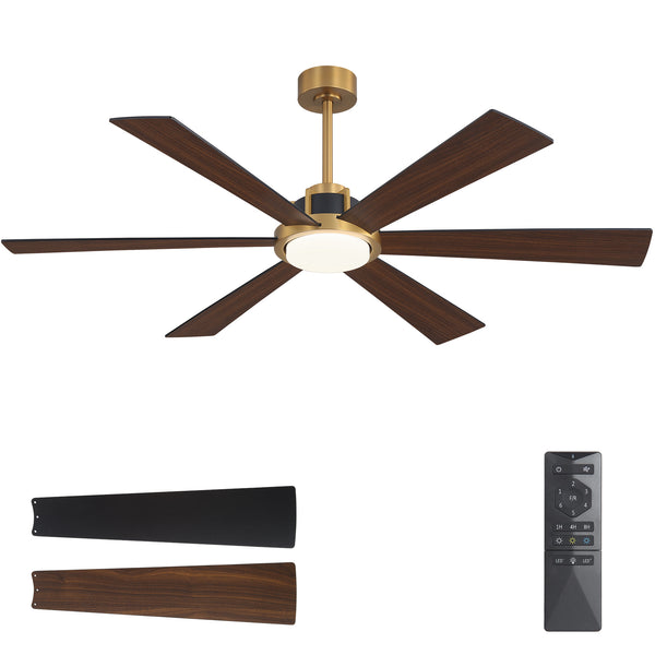 Velaris | 60"  6 Plywood Blades Ceiling Fan with Light
