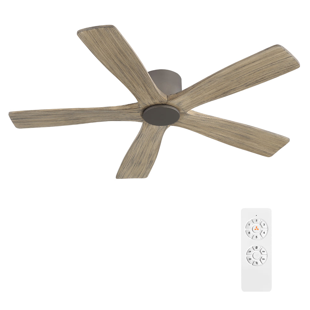 Serenity Air | 48" Flush Mount Wood 5 Blades Ceiling Fan