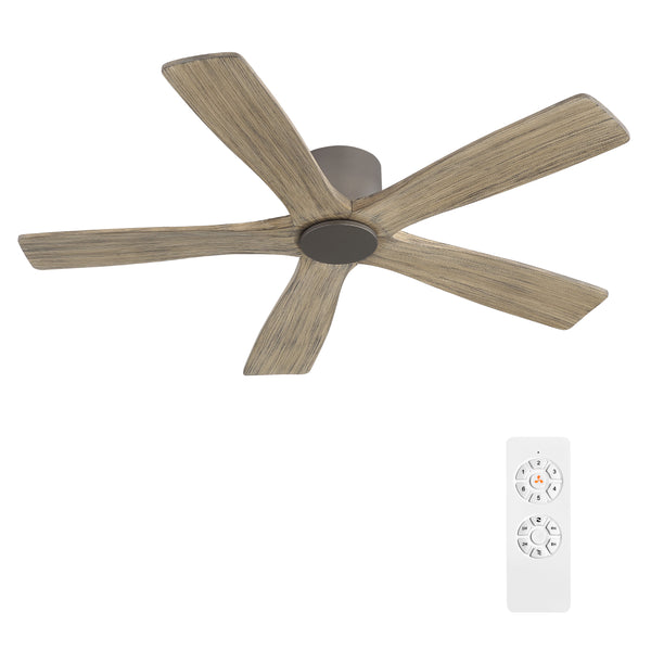 Serenity Air | 48" Flush Mount Wood 5 Blades Ceiling Fan