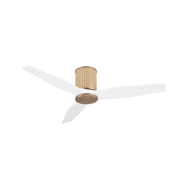 RattanLuxe | 48" Flush Mount Wood Blades Ceiling Fan