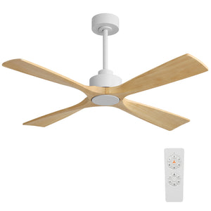 Aervion| 48" Wood 4 Blades Ceiling Fan without Light