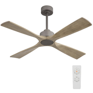 Aervion| 48" Wood 4 Blades Ceiling Fan without Light