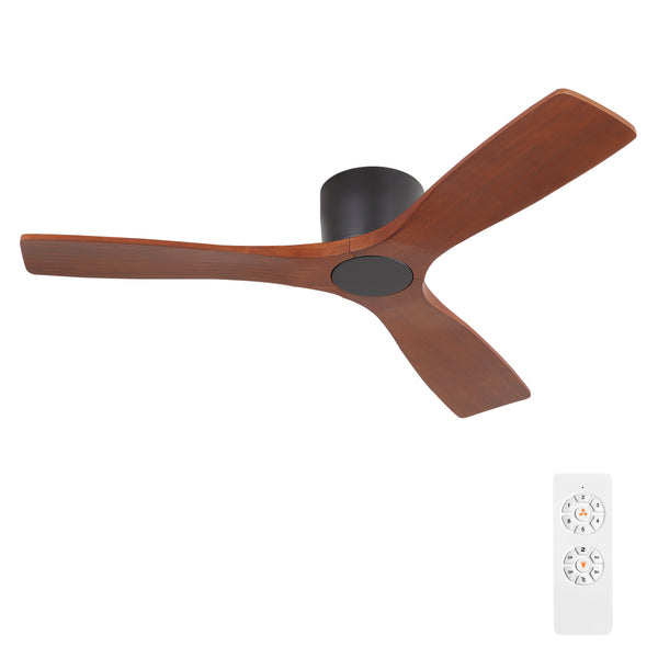 Wallisgo | 48’’ Flush Mount Wood Blades Ceiling Fan