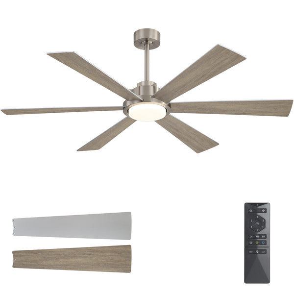 Velaris | 60"  6 Plywood Blades Ceiling Fan with Light
