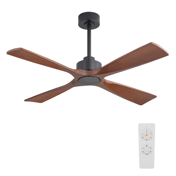 Aervion| 48" Wood 4 Blades Ceiling Fan without Light