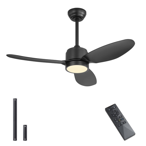 Flowara | 42" 3 Blades Waterproof Ceiling Fan with Light