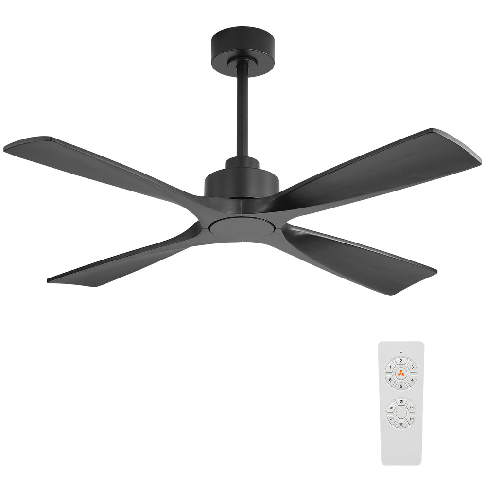 Aervion| 48" Wood 4 Blades Ceiling Fan without Light