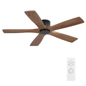 Serenity Air | 48" Flush Mount Wood 5 Blades Ceiling Fan