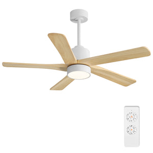 Zephyr Breeze | 48" Wood 5 Blades Ceiling Fan with Light