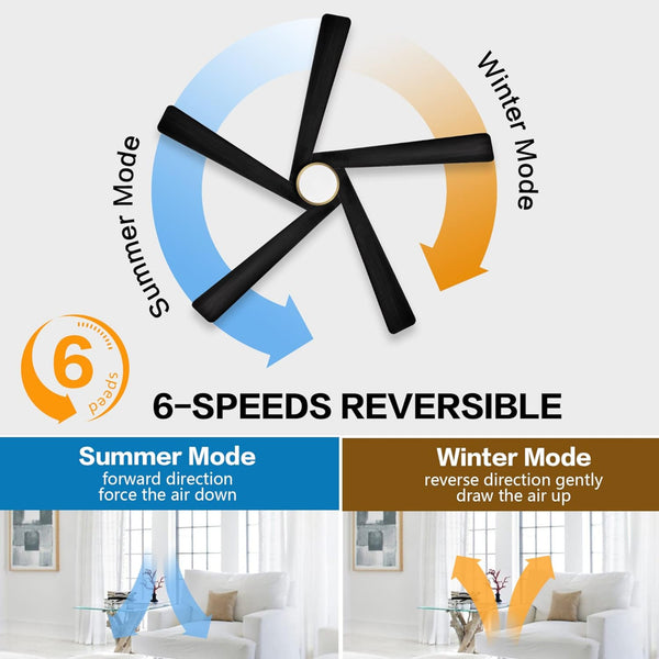 Zephyr Breeze | 54" Wood Blades Ceiling Fan with Light