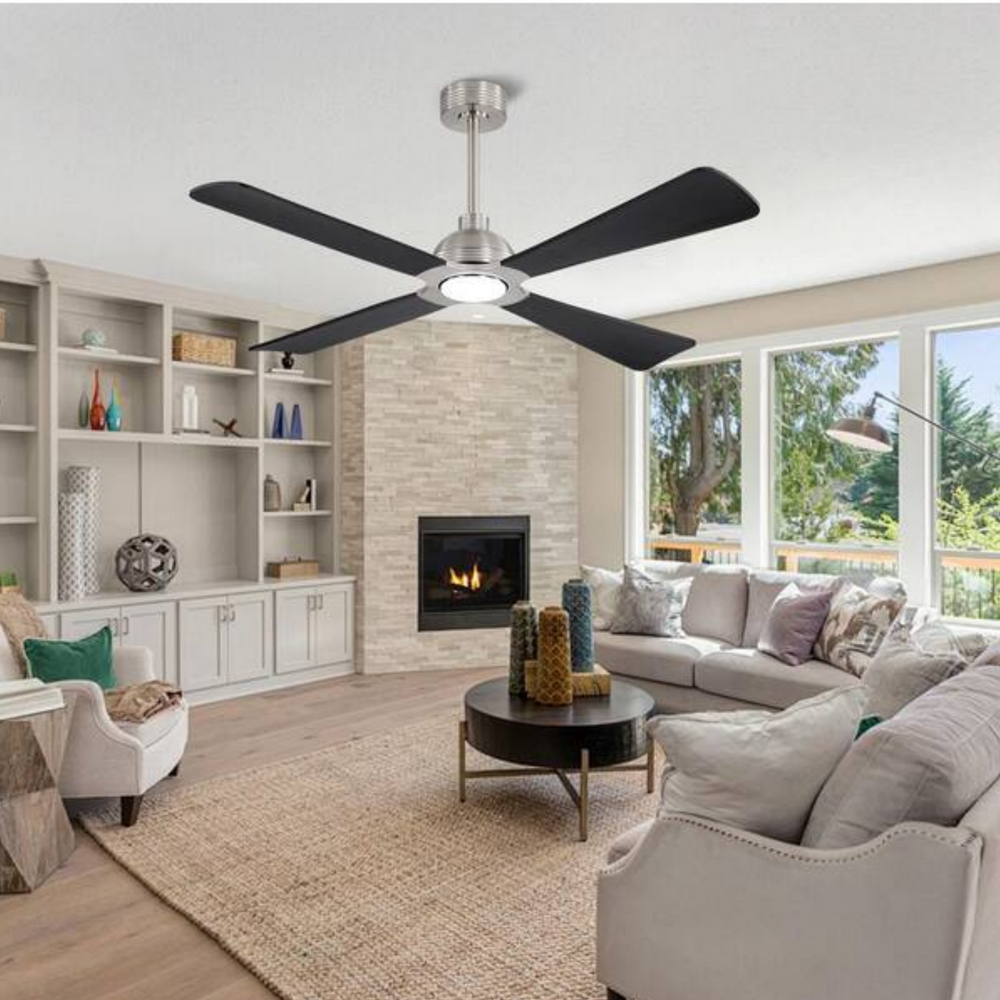 ZenAir | 54" Wood Blades Ceiling Fan with Light