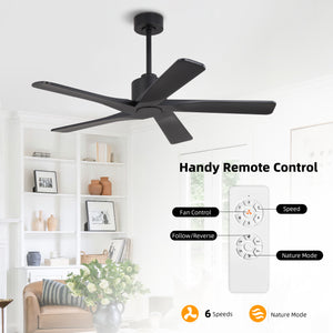 Zephyr Breeze | 48" Wood 5 Blades Ceiling Fan