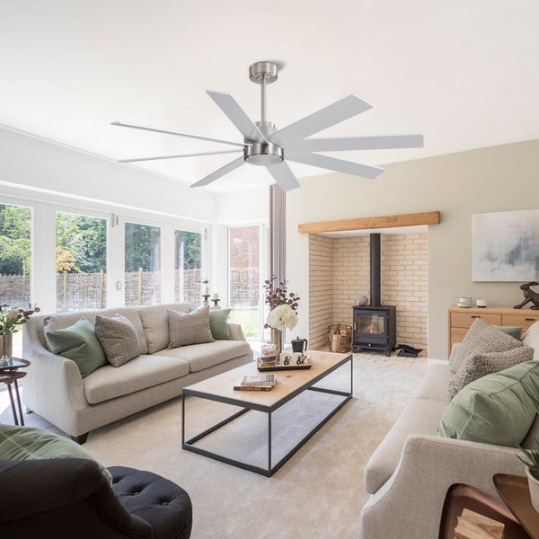 AeroFlow | 72" Wood Blades Ceiling Fan with Light