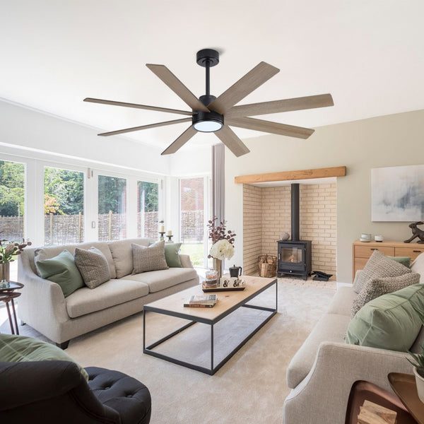 AeroFlow | 60" Wood Blades Ceiling Fan with Light