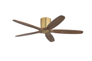 Auralis | 54" Flush Mount Wood 5 Blades Ceiling Fan