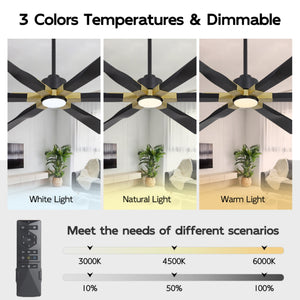 Aurevo | 78’’ ABS Blades Ceiling Fan with Light