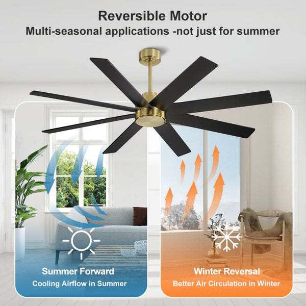 AeroFlow | 60" Wood Blades Ceiling Fan