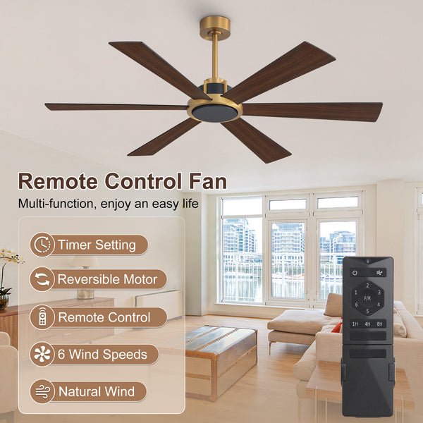Velaris | 60"  6 Plywood Blades Ceiling Fan