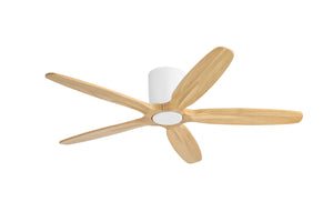Auralis | 54" Flush Mount Wood 5 Blades Ceiling Fan