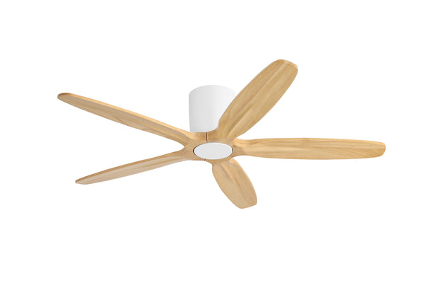 Auralis | 54" Flush Mount Wood 5 Blades Ceiling Fan