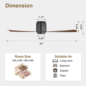 Coolynx | 54" Wet-Rated Ceiling Fan with Light