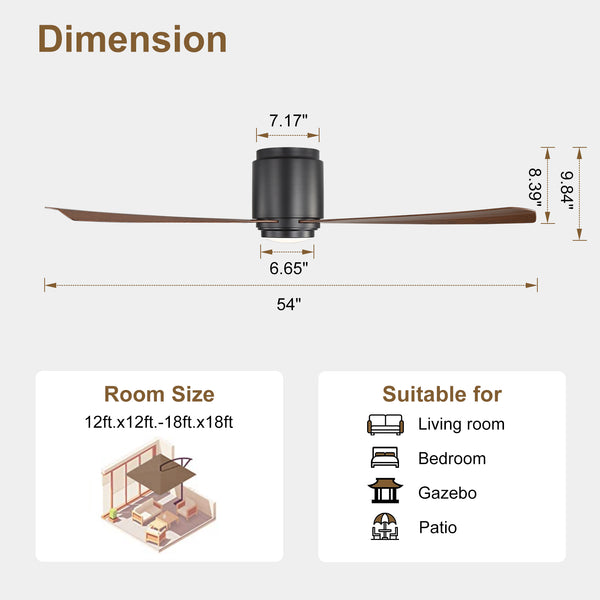 Coolynx | 54" Wet-Rated Ceiling Fan with Light