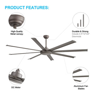 SkySpan | 80" Aluminum Blades Ceiling Fan
